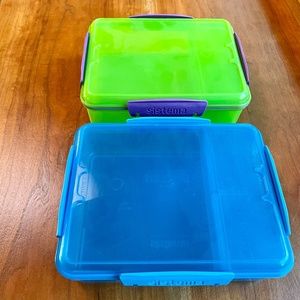 x2 Sistema To Go Collection Snack Attack Duo Food Storage Container BPA-free